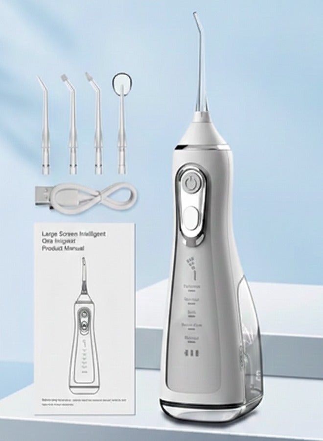KLNAMAEAAN USB Rechargeable Ultimate Handheld Tooth Beautifier & Calculus Removal Water Flosser with 4 Nozzles - Image 1